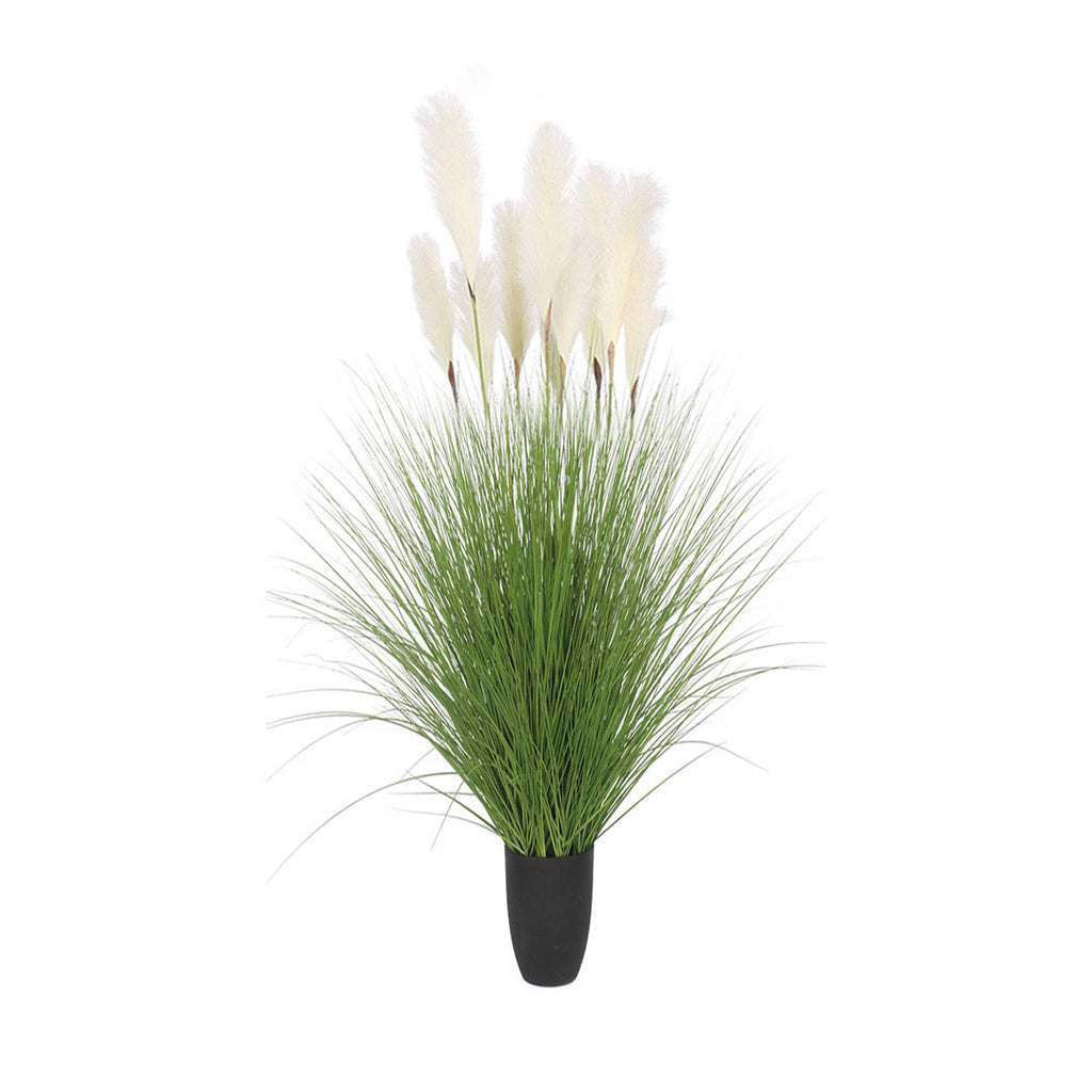 SOGA 137cm Potted Tall Silk Fake Pampas Grass, Artificial Plants Reed Greenery Flowers, Home Decor-0