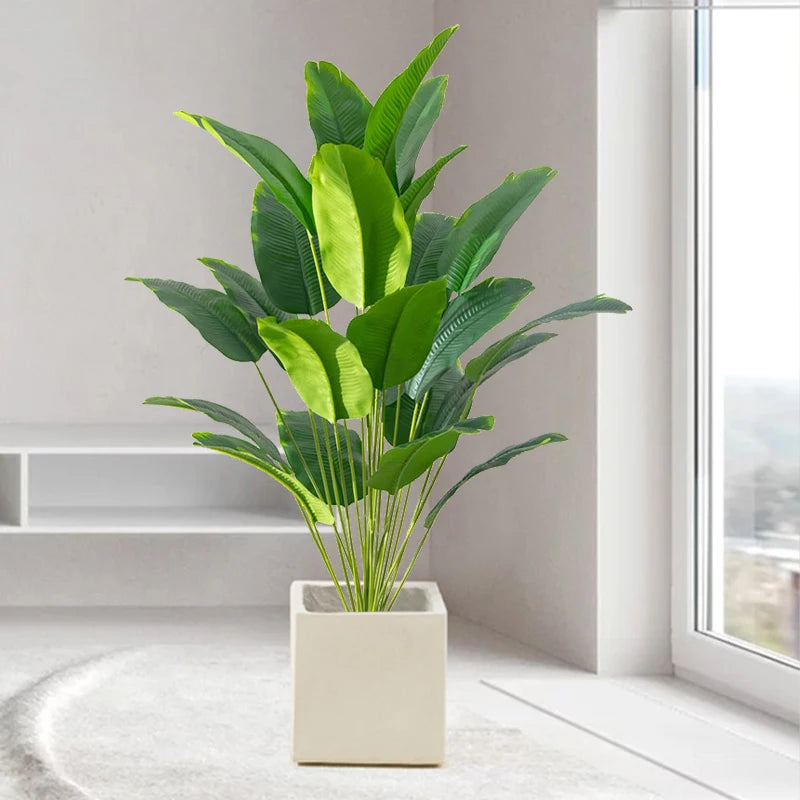 Artificial Tropical Palm Tree with Banana Leaves