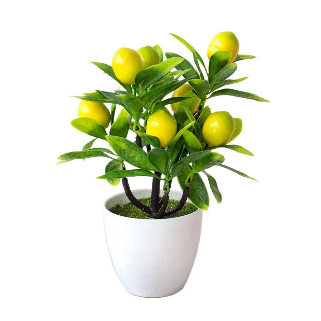 Artificial Lemon Tree Potted Plant 18x24cm