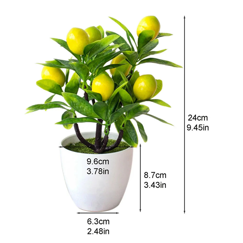Artificial Lemon Tree Potted Plant 18x24cm