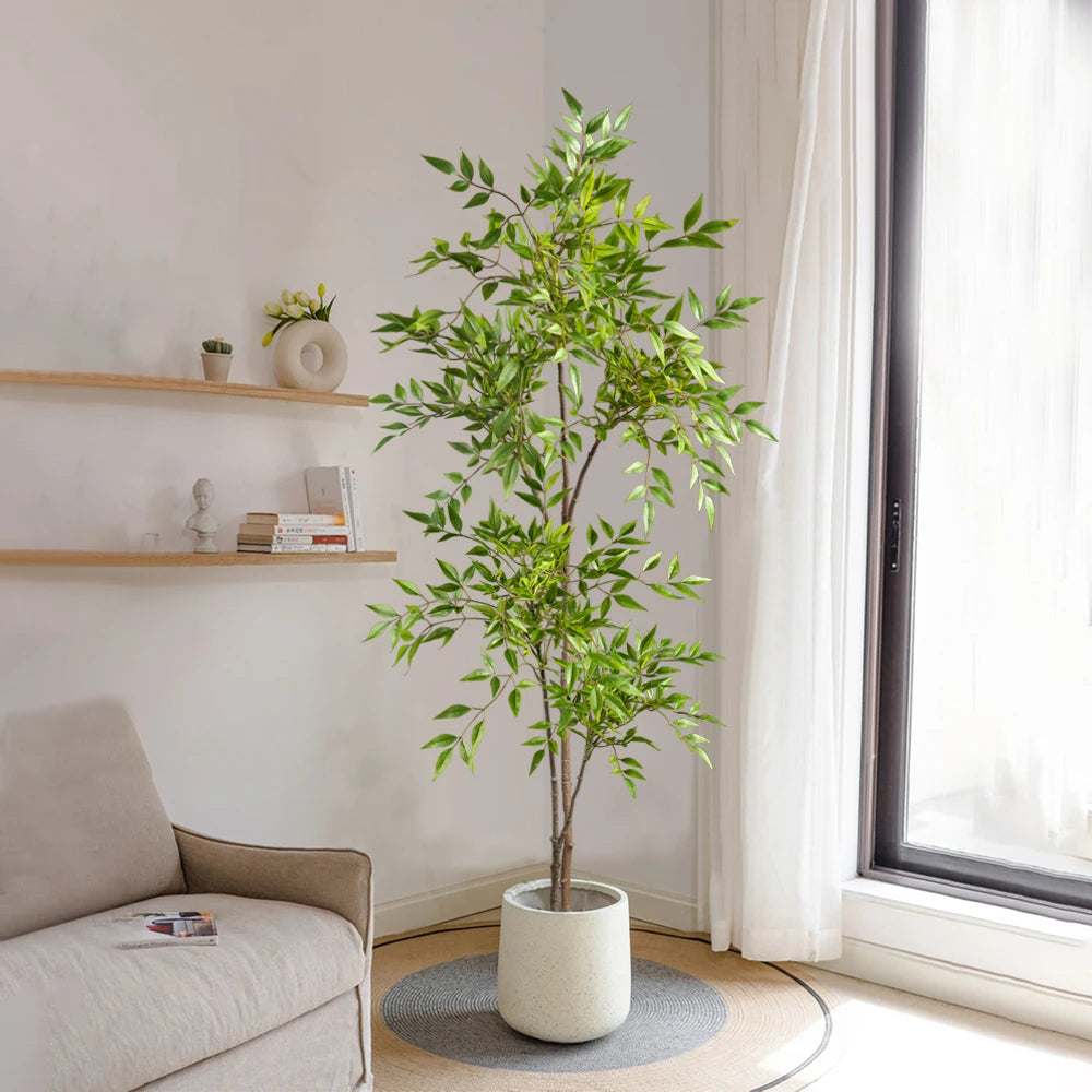 Artificial Nandina & Bamboo Leaf Plant 75–140cm