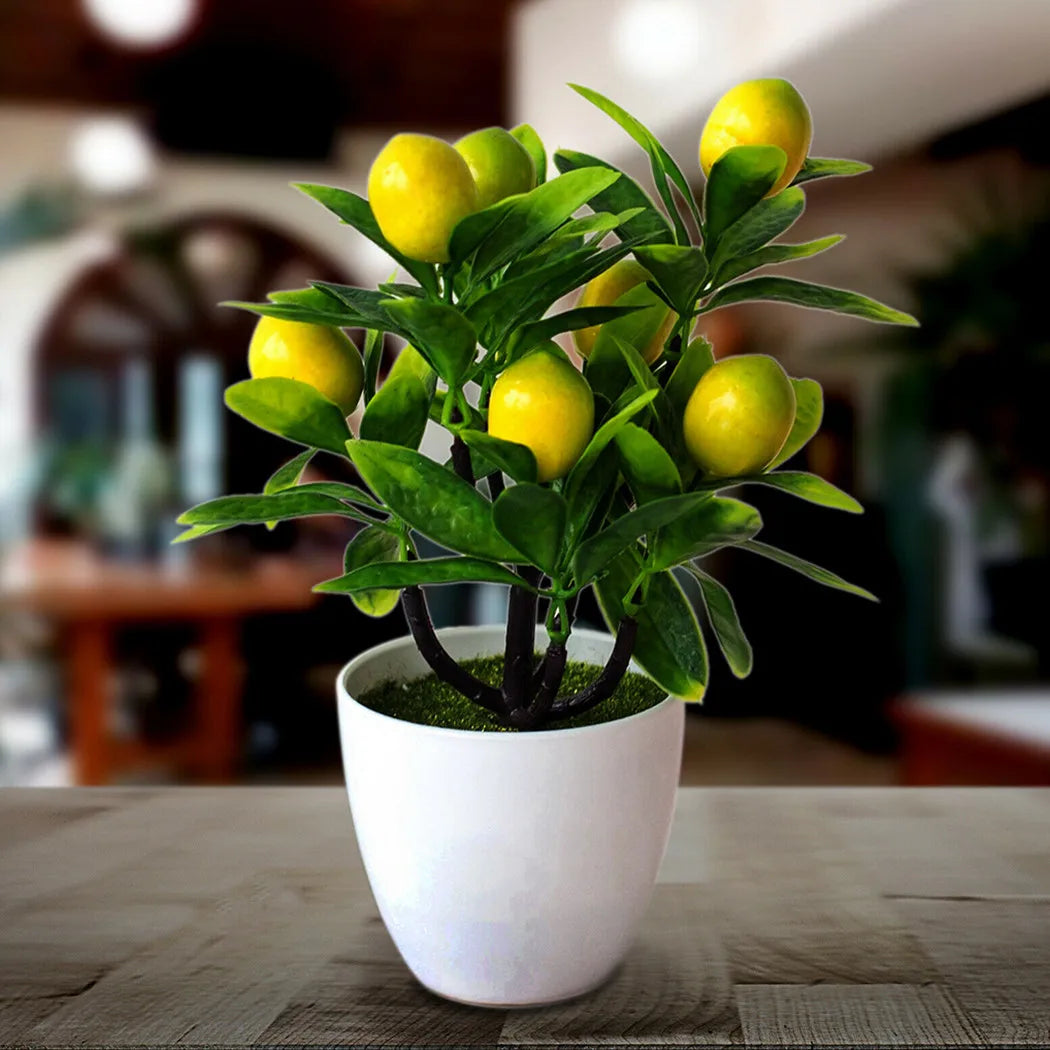 Artificial Lemon Tree Potted Plant 18x24cm