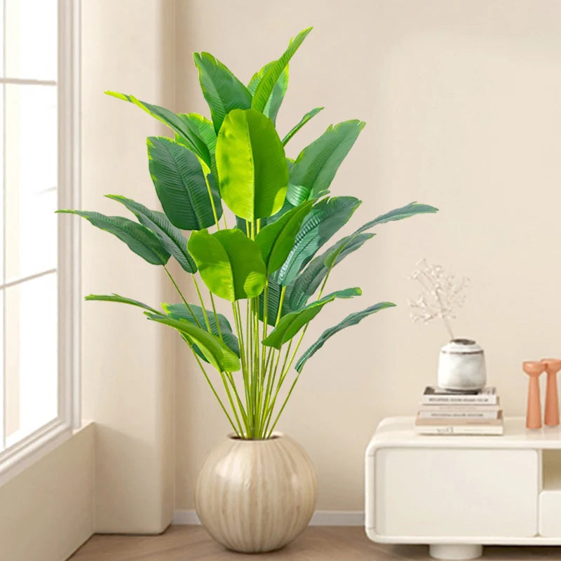 Artificial Tropical Palm Tree with Banana Leaves