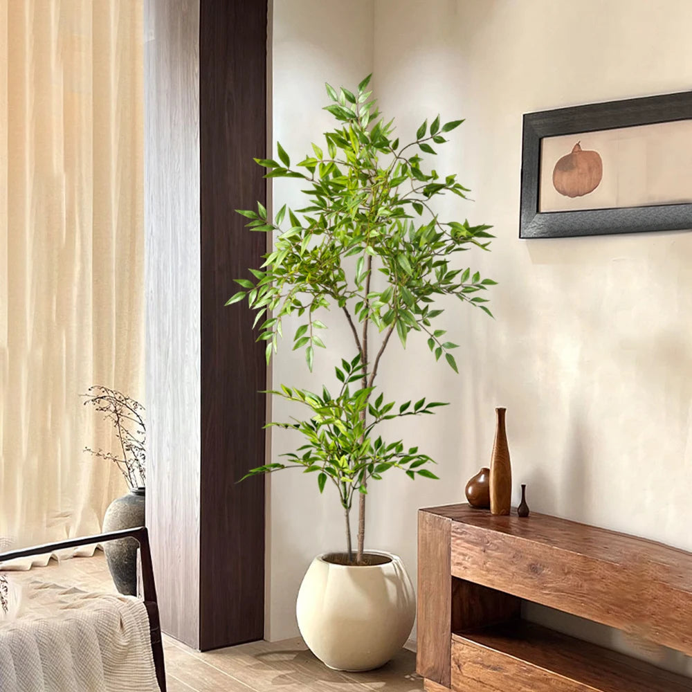 Artificial Nandina & Bamboo Leaf Plant 75–140cm