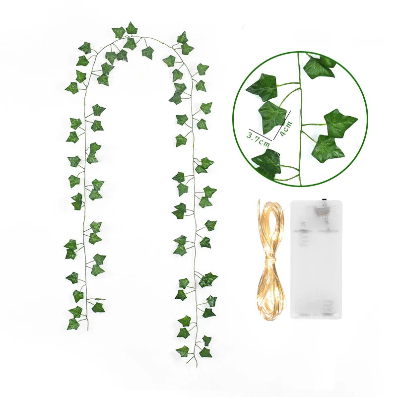 Artificial Ivy Vine with LED Fairy Lights 2m