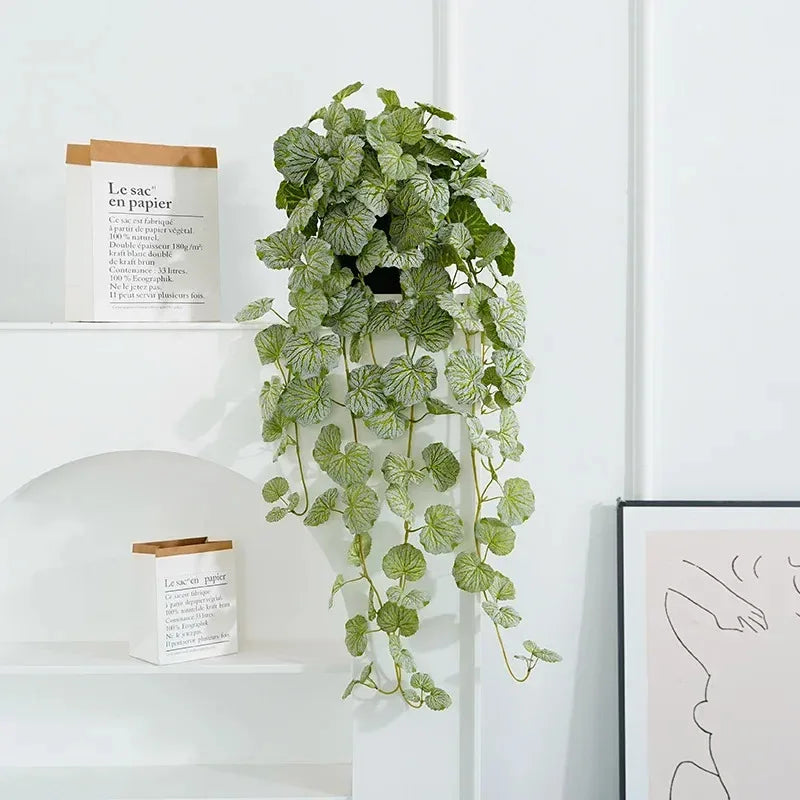 Artificial Hanging Begonia & Fern Vine 40–70cm