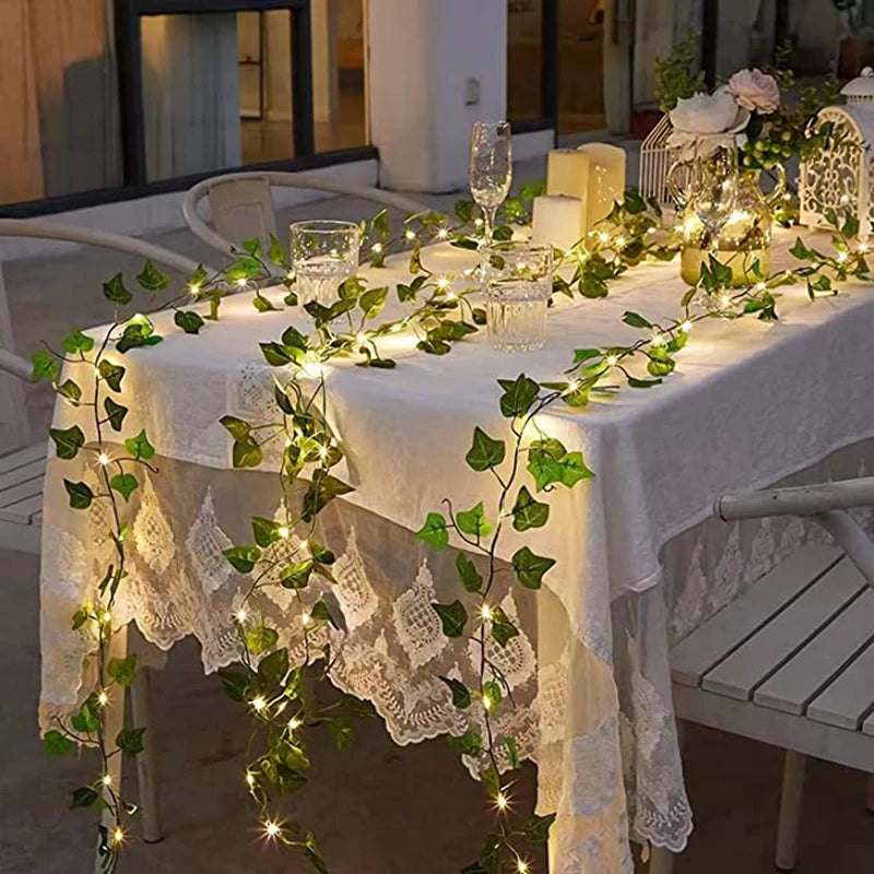 Artificial Ivy Vine with LED Fairy Lights 2m