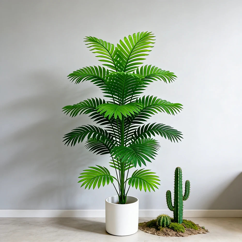 Artificial Palm Tree with Monstera Leaves 60–80cm