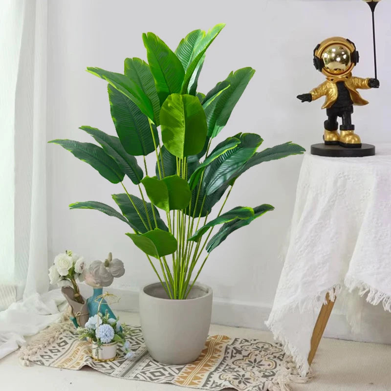 Artificial Tropical Palm Tree with Banana Leaves