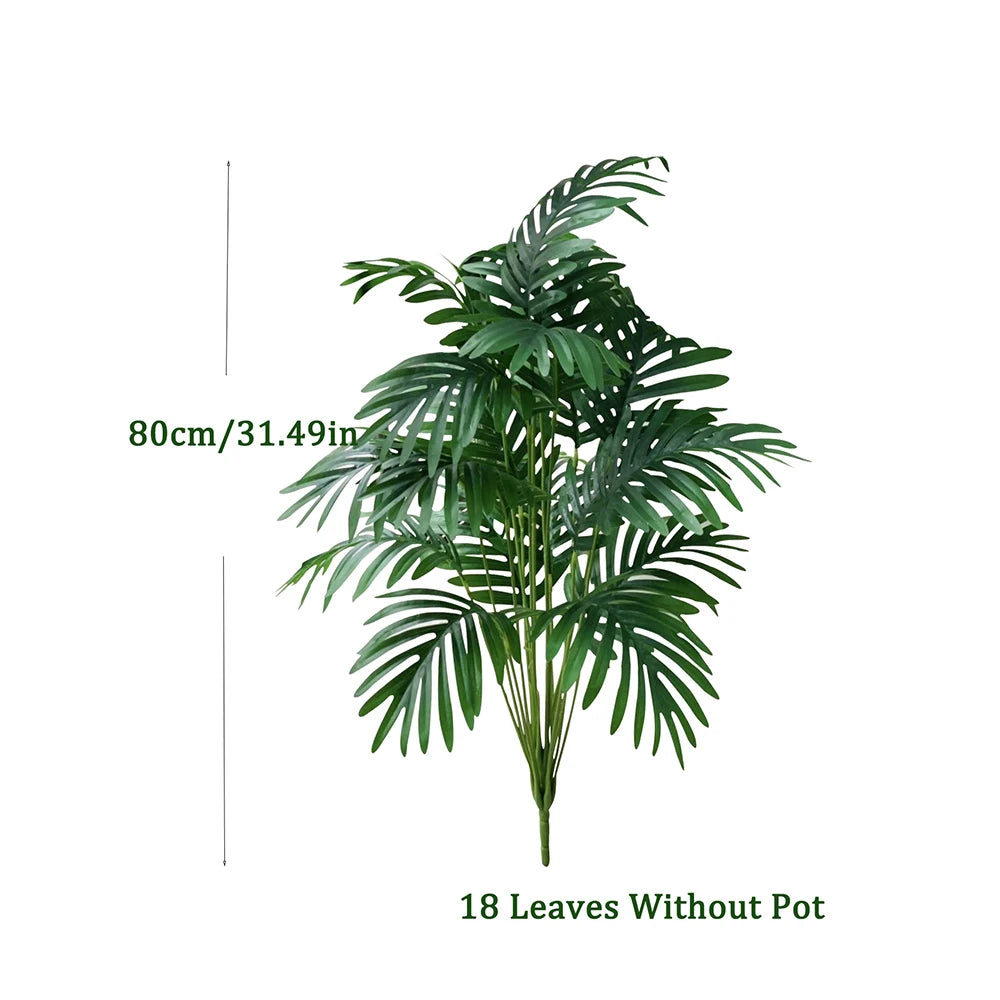 Artificial Palm Tree with Monstera Leaves 60–80cm
