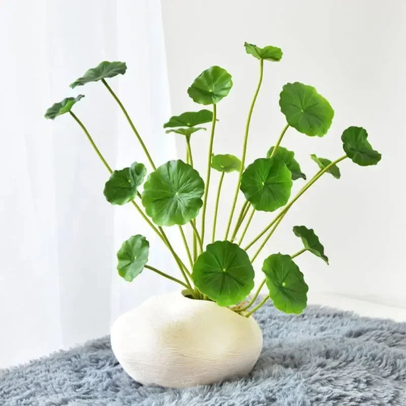 Artificial Lotus & Eucalyptus Plant with Copper Leaves