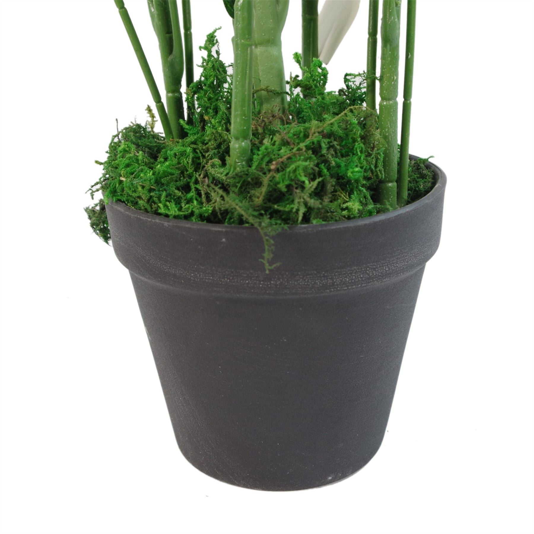 Artificial Bamboo Plant with Silver Planter 65cm