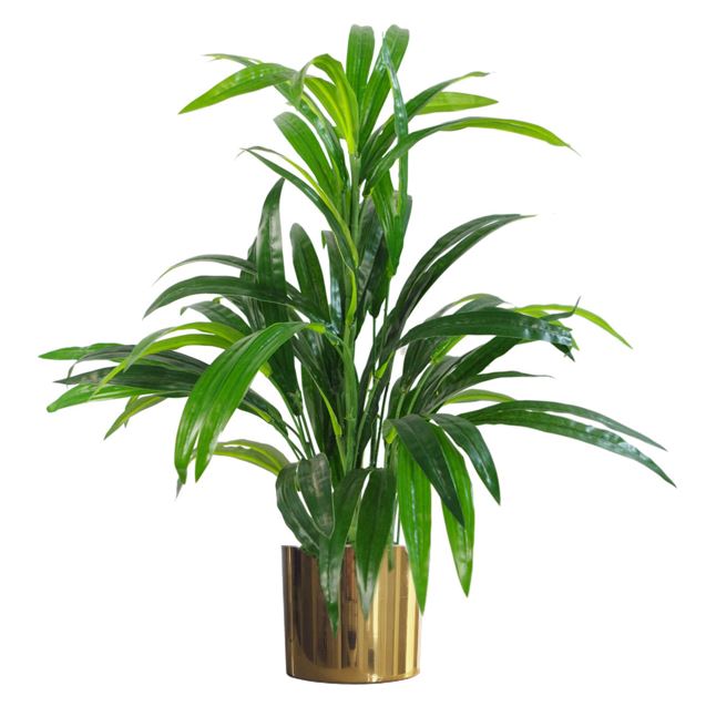 Artificial Bamboo Plant with Gold Planter 65cm