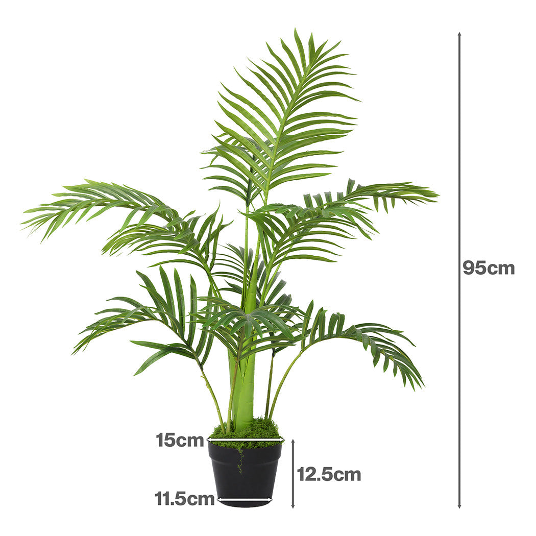 Lambu Artificial Oak Tree Lifelike Fake Leaves Artificial Plants Indoors 95cm-1