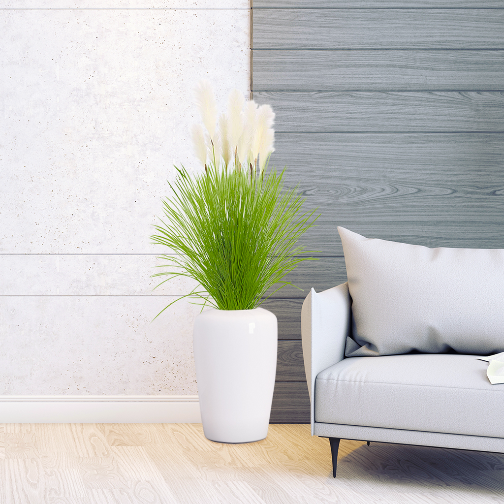 SOGA 137cm Potted Tall Silk Fake Pampas Grass, Artificial Plants Reed Greenery Flowers, Home Decor-1