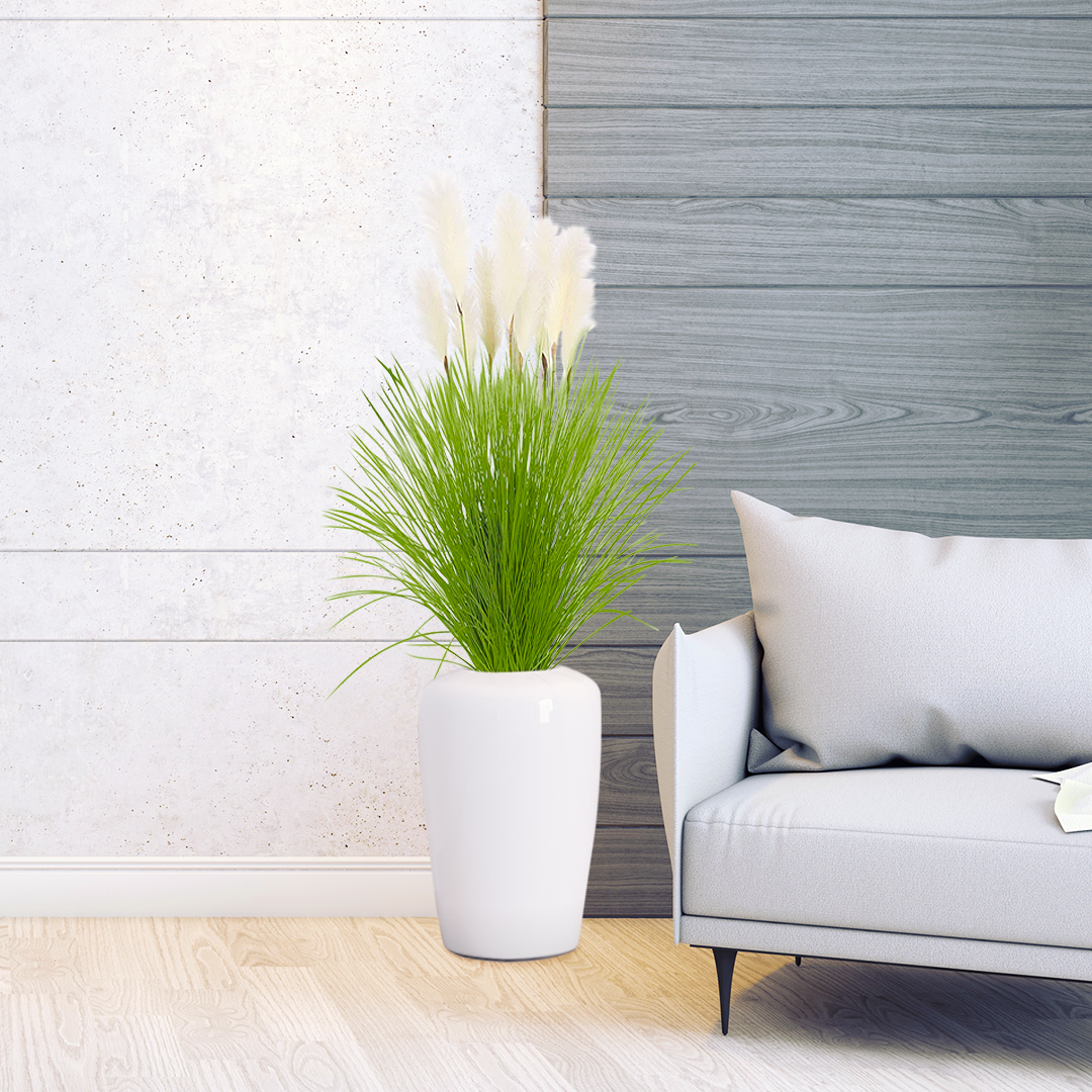 SOGA 137cm Potted Tall Silk Fake Pampas Grass, Artificial Plants Reed Greenery Flowers, Home Decor-1