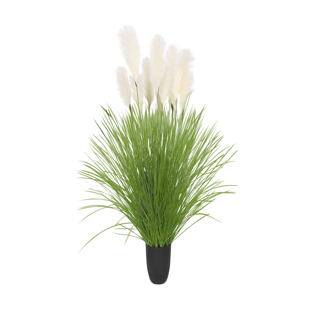 SOGA 137cm Potted Tall Silk Fake Pampas Grass, Artificial Plants Reed Greenery Flowers, Home Decor-2