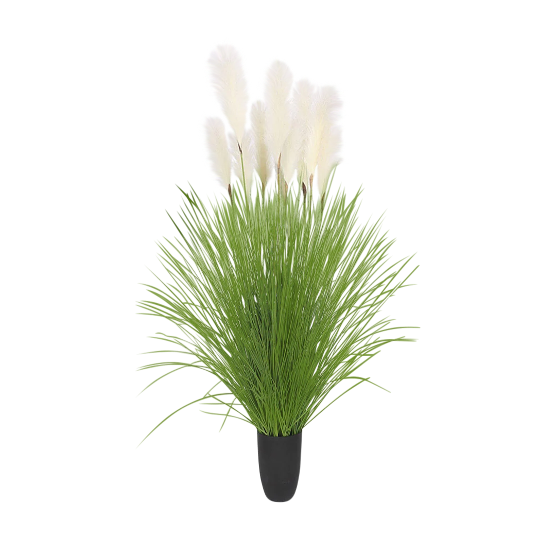 SOGA 137cm Potted Tall Silk Fake Pampas Grass, Artificial Plants Reed Greenery Flowers, Home Decor-2