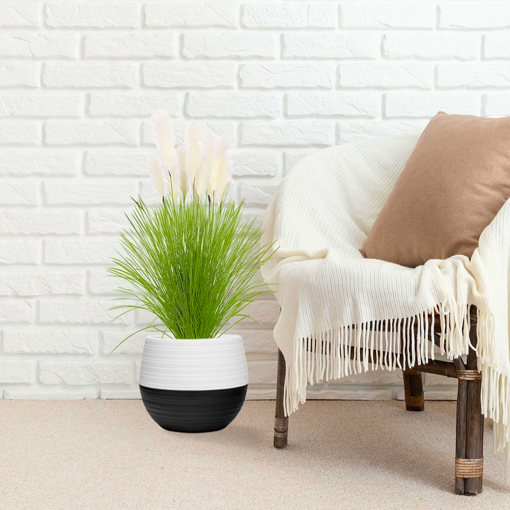 SOGA 137cm Potted Tall Silk Fake Pampas Grass, Artificial Plants Reed Greenery Flowers, Home Decor-3